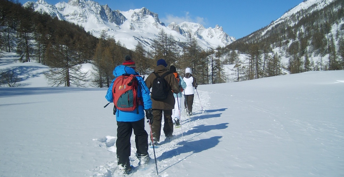 raquettes en randone Montgenevre