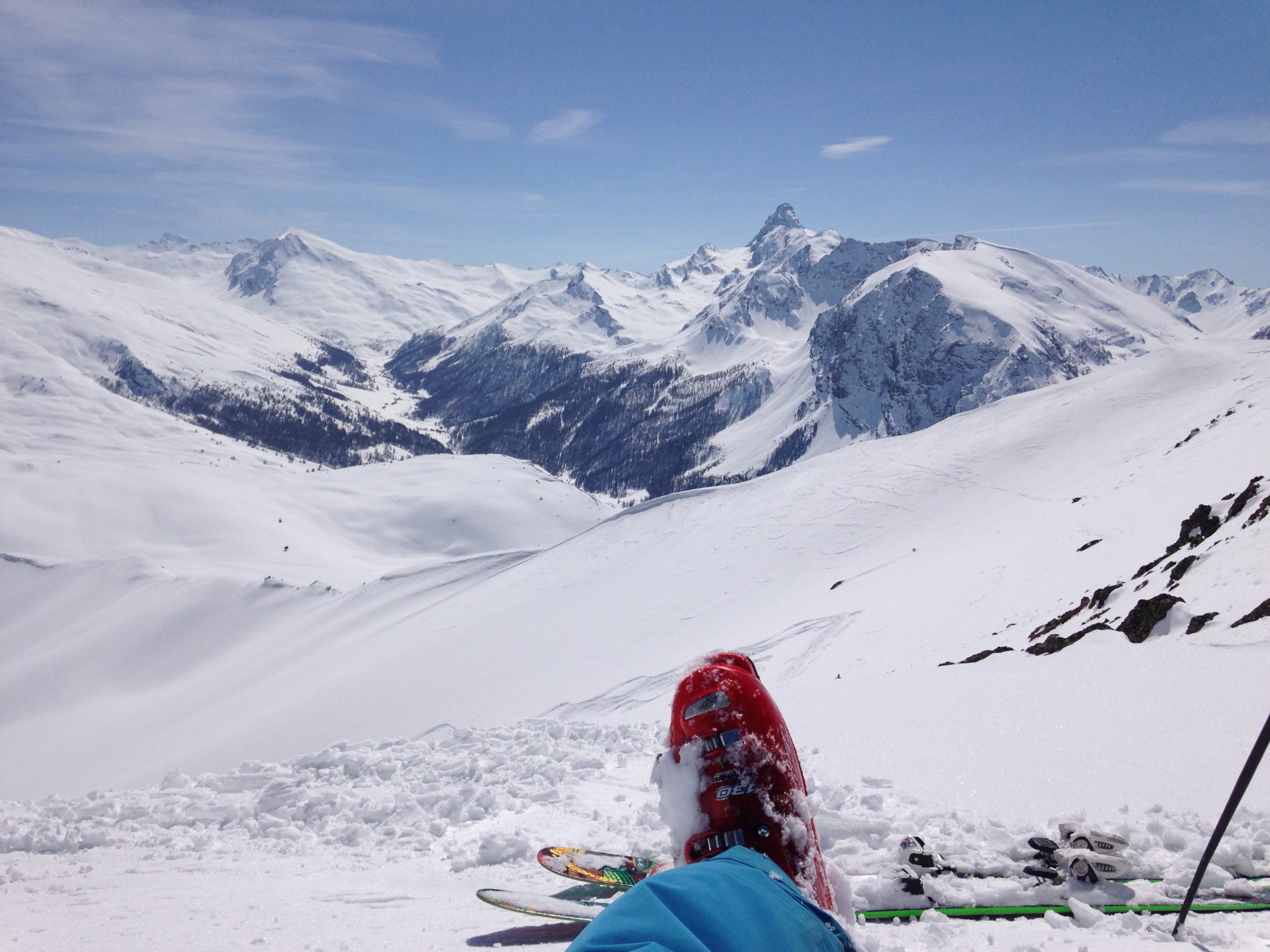 Italian espresso served at a mountain bar with slope views