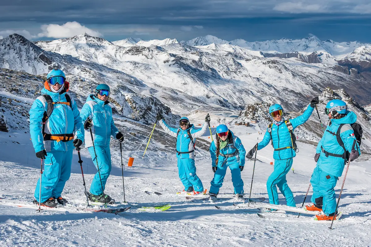 Sestriere pistes during a Via Lattea ski day