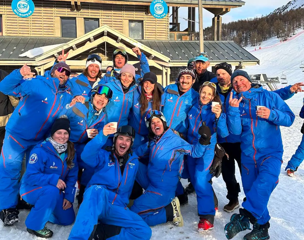 Ski school team in Montgenèvre