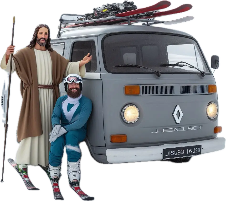 Ski-in return towards Montgenèvre at sunset after a day in the Via Lattea