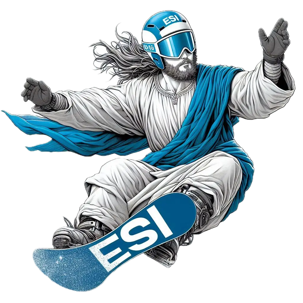 Snowboarder à Montgenèvre