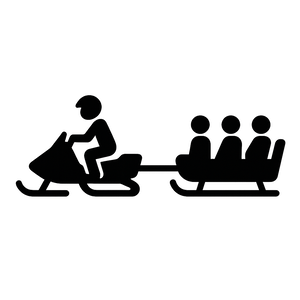 Monter en motoneige au départ de Claviere pour aller dans un restaurant d'altitude