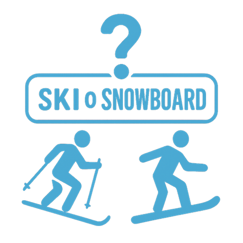choose between skiing and snowboarding in montgenevre